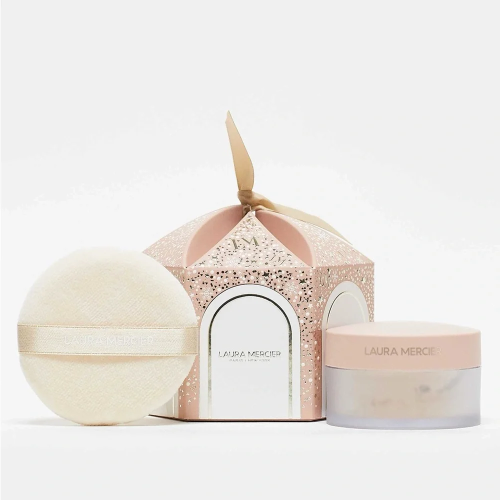 New Laura Mercier Divinely Flawless Translucent Loose Setting Powder & Puff